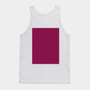 Retro polks dots rockabilly burgundy red Valentine's Tank Top